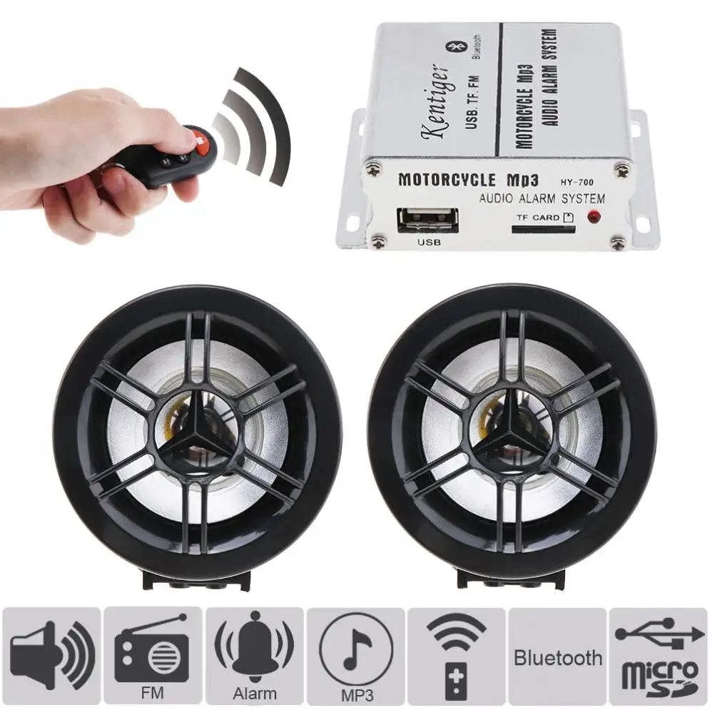 12 В 2x10 Вт Hi Fi Bluetooth Противоугонный Автомобильный MP3 FM - Цена: 1 597,36 руб.
