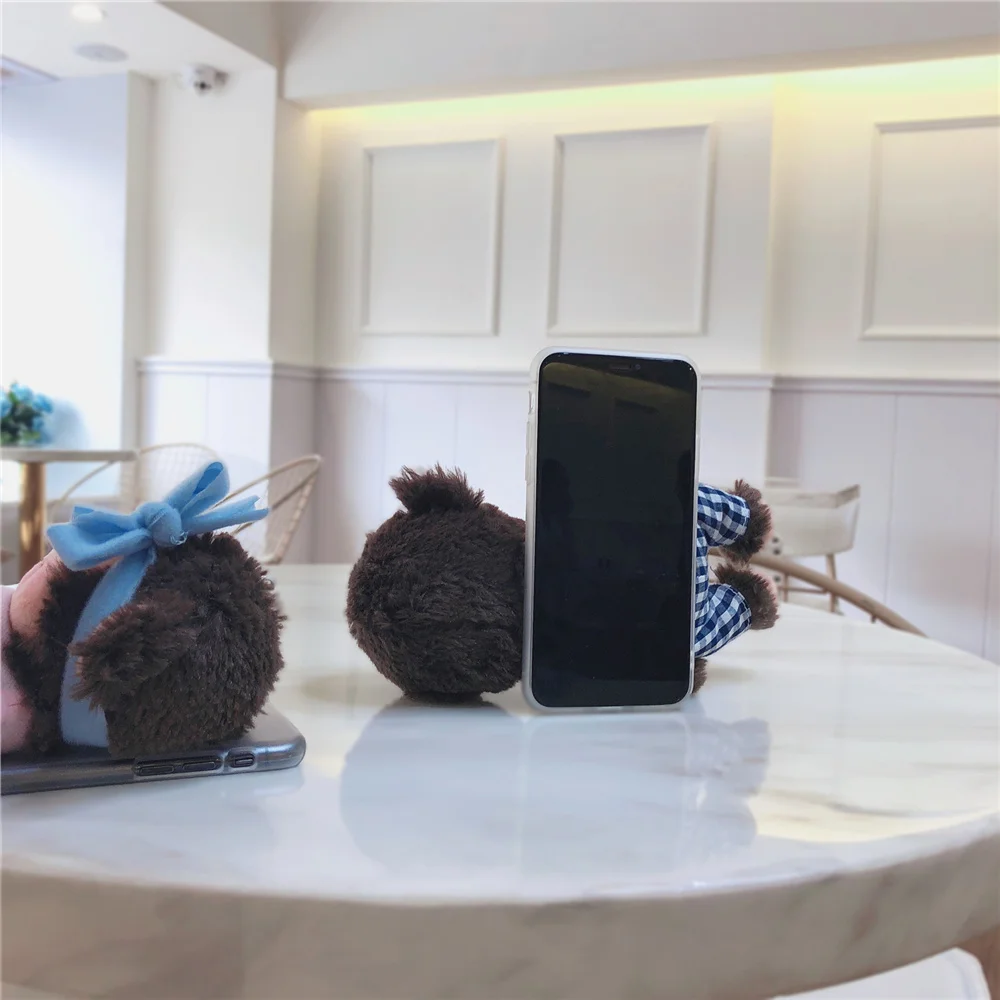 Кукла в форме обезьяны чехол для Samsung S10 5G S9 S8 Plus S7 S6 edge A70 30 теплый на телефон с