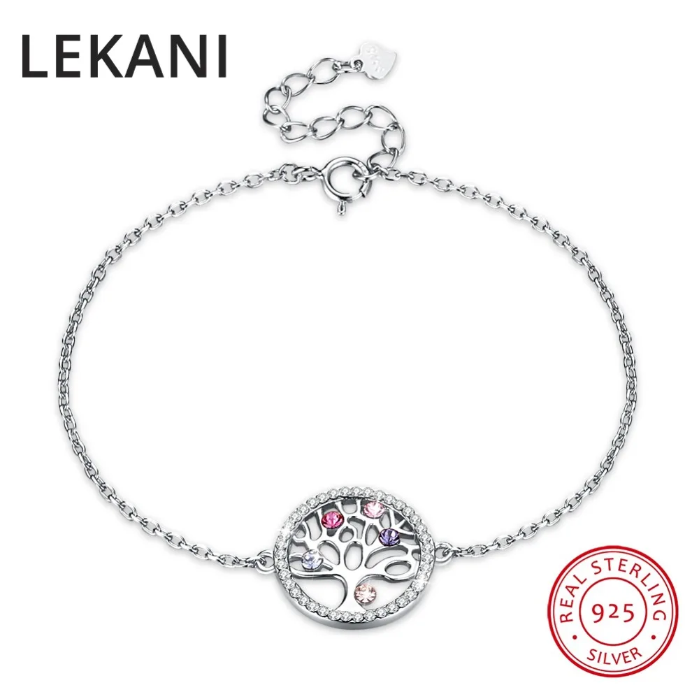 Браслет цепочка женский из серебра 925 пробы с кристаллами Swarovski|Гибкие и жесткие