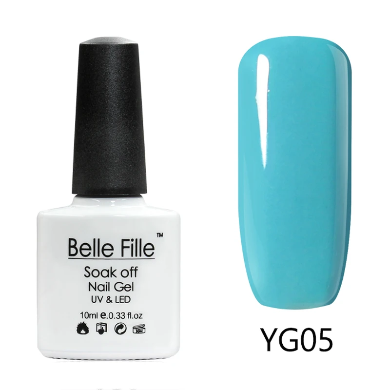 Belle Fille 10ML Gel Nail Polish Lacquer Manicure Varnish UV Soak Off Neon Art Vernis Semi Permanent | Красота и здоровье