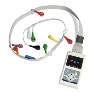 CONTEC новейший TLC5000 12 канальный ECGEKG Holter System Recorder Monitor Software