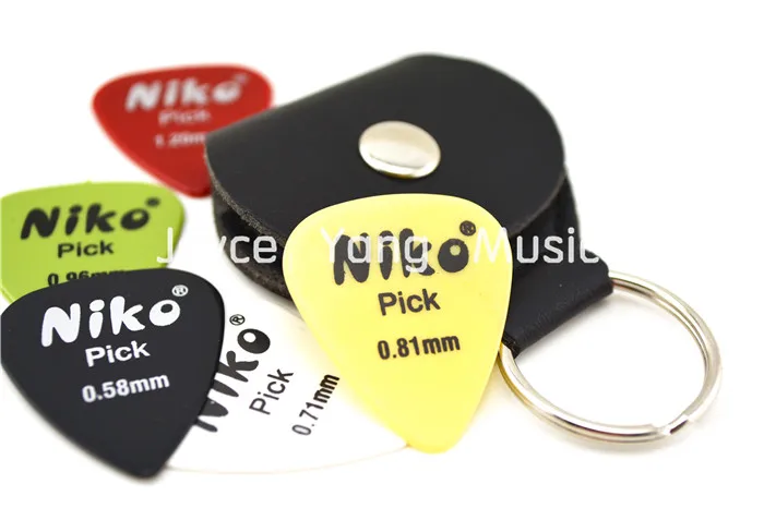 Черный кожаный держатель для гитары + 5 шт. медиаторов Niko Бесплатная доставка|leather