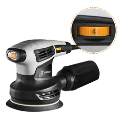 DEKO DKSD28Q 280 Вт Классическая случайная орбитальная шлифовальная машина с DIY эффективной системой сбора пыли для деревообработки шлифовальный станок полировщик