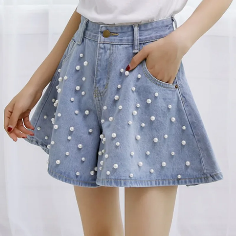 PLAMTEE уличный стиль Бисер дизайнерская юбка шорты женские с высокой талией Saia Feminino