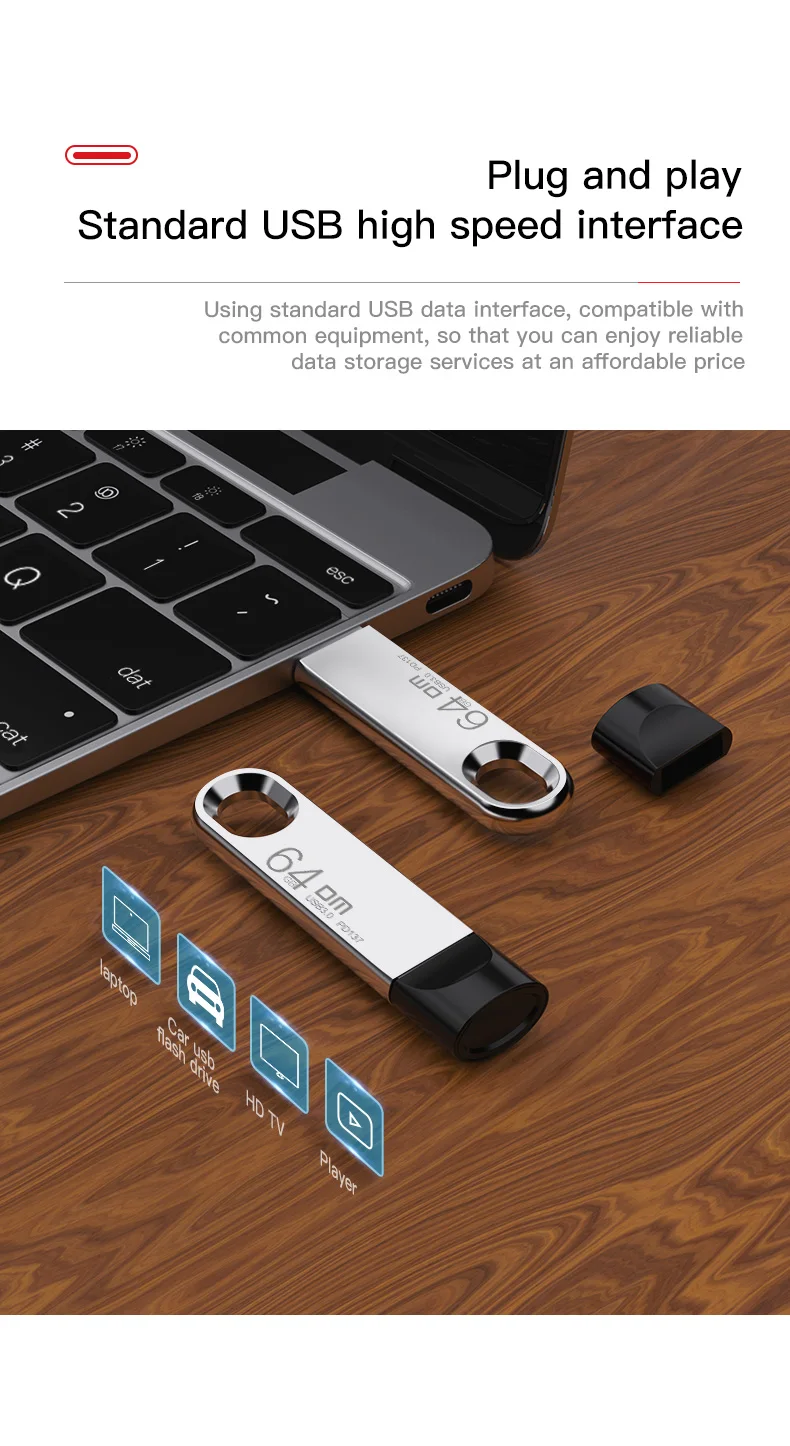 DM PD137 USB флеш-накопитель, 128 ГБ металлическая флешка, высокоскоростная USB 3,0 карта памяти, 64 ГБ флеш-накопитель, реальная емкость 32 ГБ