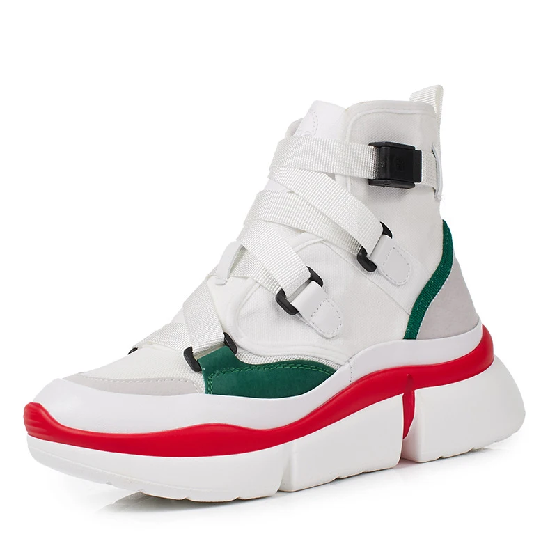 FJUN/женские ботильоны с перекрестной шнуровкой обувь без шнуровки увеличивающая