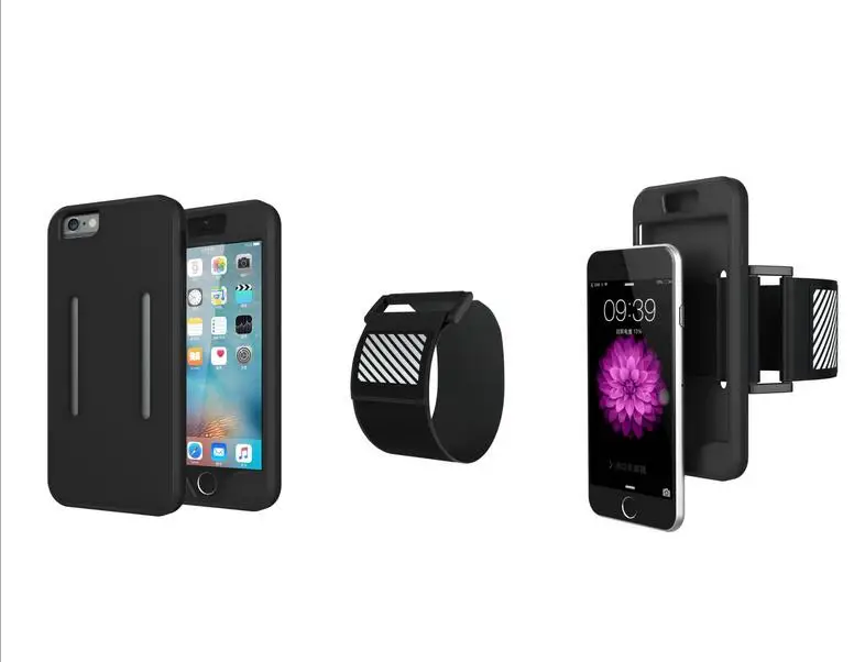 Силиконовый чехол + нарукавная повязка для тренажерного зала iPhone 6 6S 7 8 Plus X