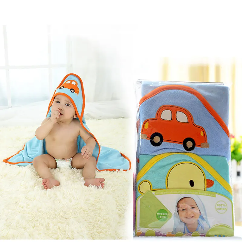 2pcs/Pack Baby Boy Girl Hooded Towel Karters Towels Bath towel Blanket Swaddling 75x75CM