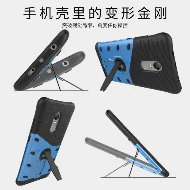 Luxury Hybrid case For Xiaomi Redmi Note 4X With stand Armor Silicon+PC Shockproof protective back cover for xiaomi redmi note4x |