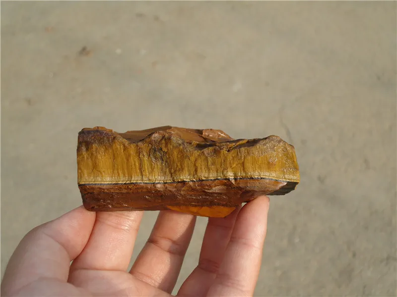 

170g natural yellow tiger eye ore rough stone point ore energy mineral specimens PT1201