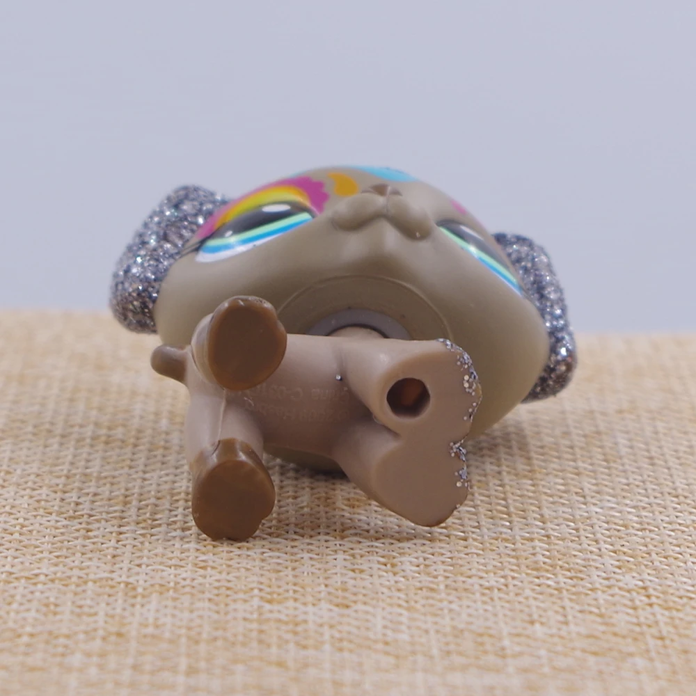 Pet Shop серые собаки щенок зеленые глаза блеск PS игрушки дети девочка подарок