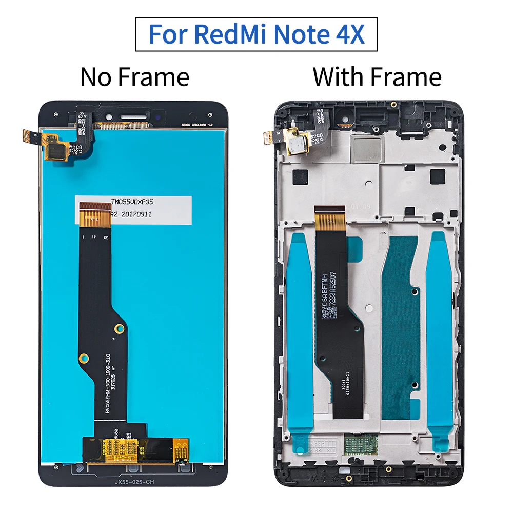 lcd для Xiaomi Redmi Note 4 lcd кодирующий преобразователь сенсорного экрана в сборе рамка для Redmi Note 4X Дисплей lcd 5,5 дюймов экран