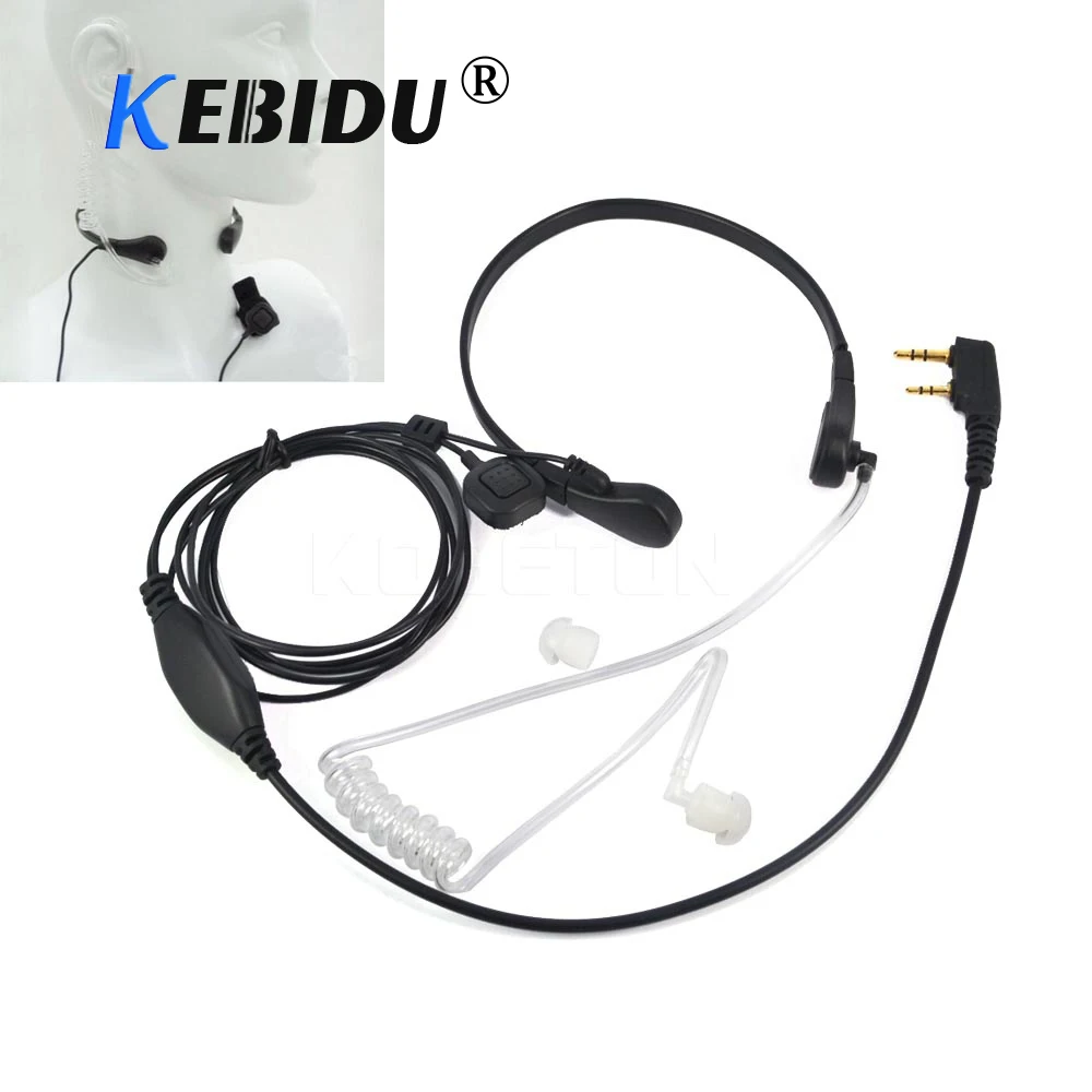 Kebidu горловой Микрофон горло Вибрация гарнитура наушники для BaoFeng UV 5R B5 B6 BF 888S TG UV2