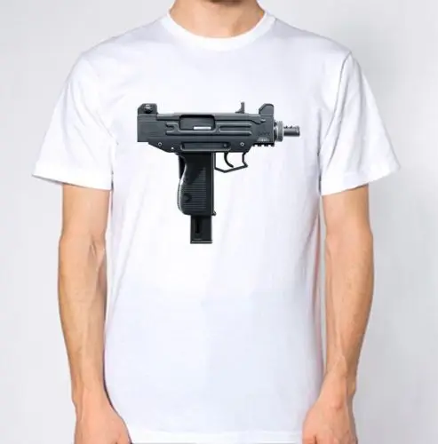 Новинка 2019 лидер продаж модные летние повседневные мужские футболки Uzi Machine Gun