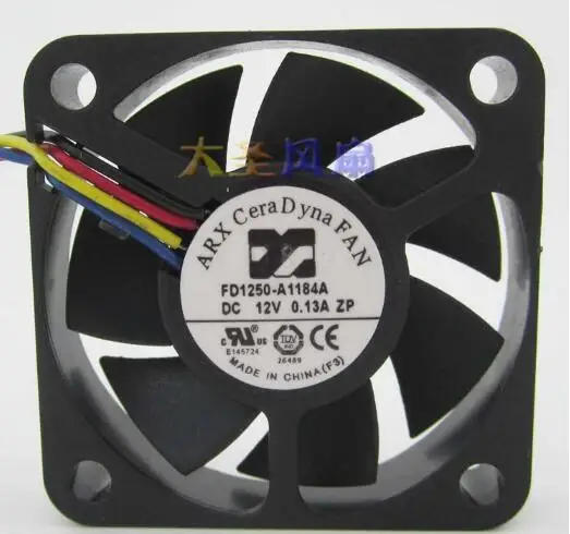 ARX FD1250-A1184A DC12V 0.13A 50*50*10 мм 5 см четырехпроводной охлаждающий вентилятор