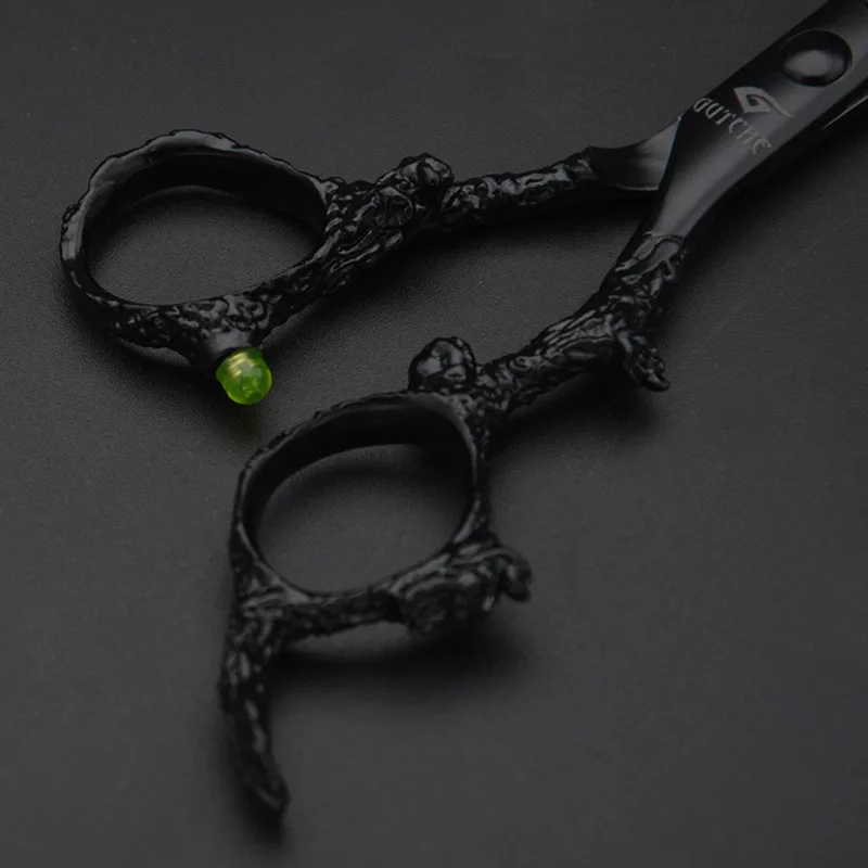 

6inch Dragon Handle Straight Thinning Professional Creative Scissor Barber Grooming Shear Clip Hair Cut Scissor High Quality