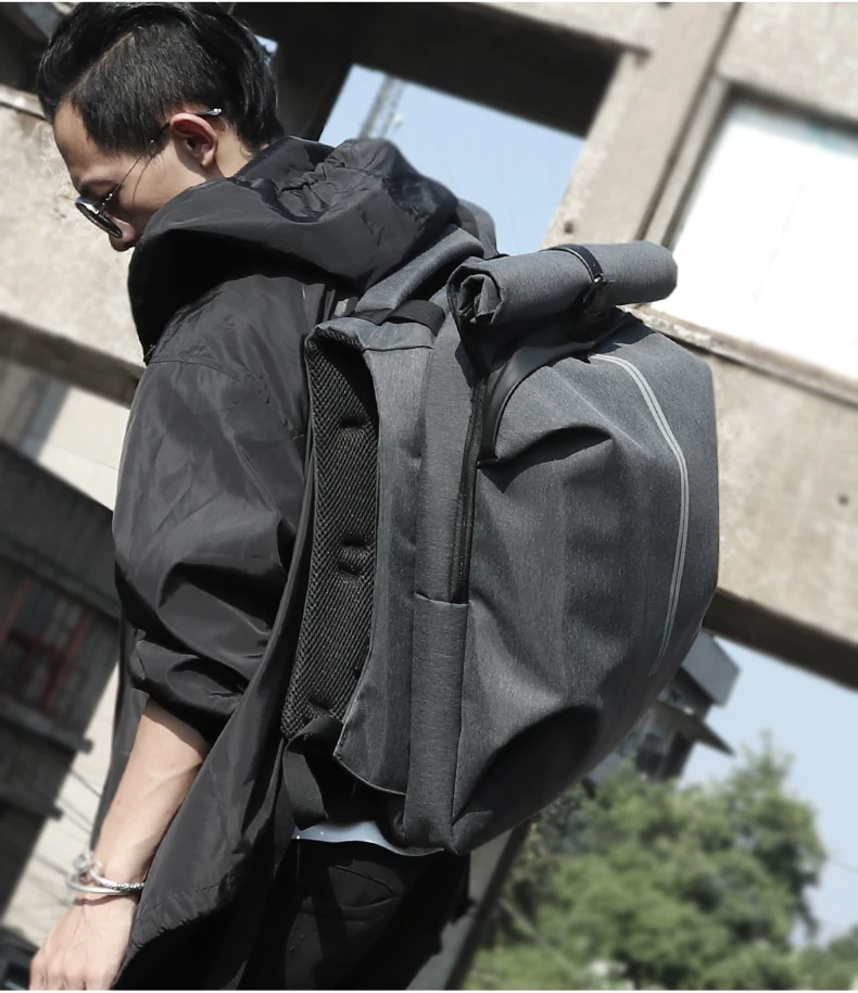 FYUZE Fashion Men Backpack for Laptop 15.6 inch Waterproof Travel Backpack Large Capacity College Student School Backpack