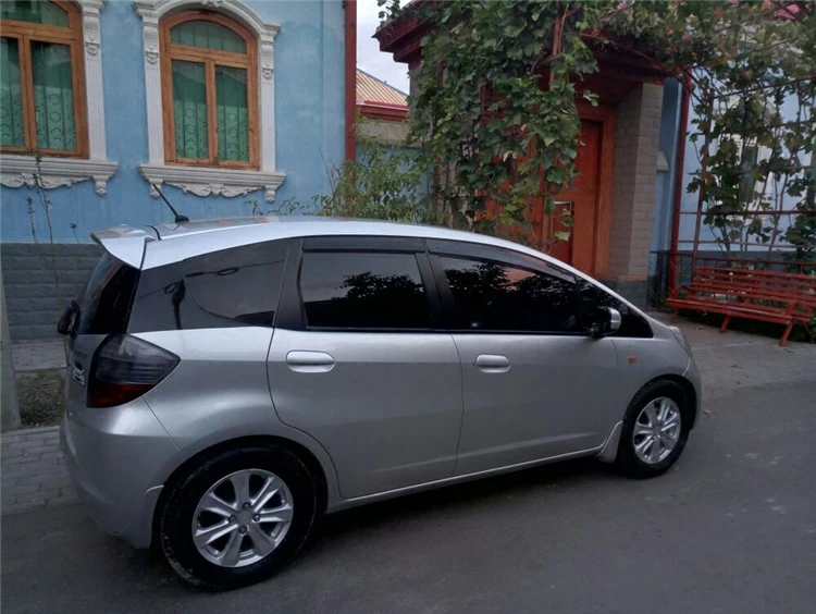 Пластиковый козырек для окна HONDA FIT 2008 2012 дефлектор от солнца и дождя JAZZ 4