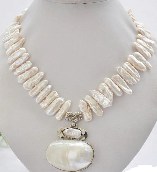 

8*10MM White Freshwater Akoya Pearl Shell Pearls Loose Beads pendant Jewelry Semi-finished Necklace Natural