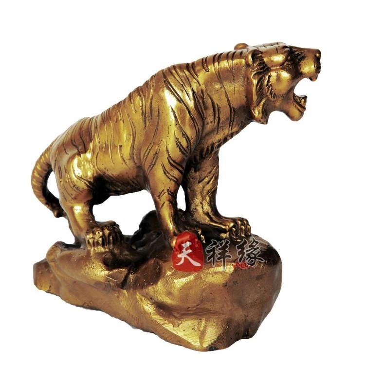 Фэн шуй украшение для дома китайская медная статуя тигра предметы интерьера
