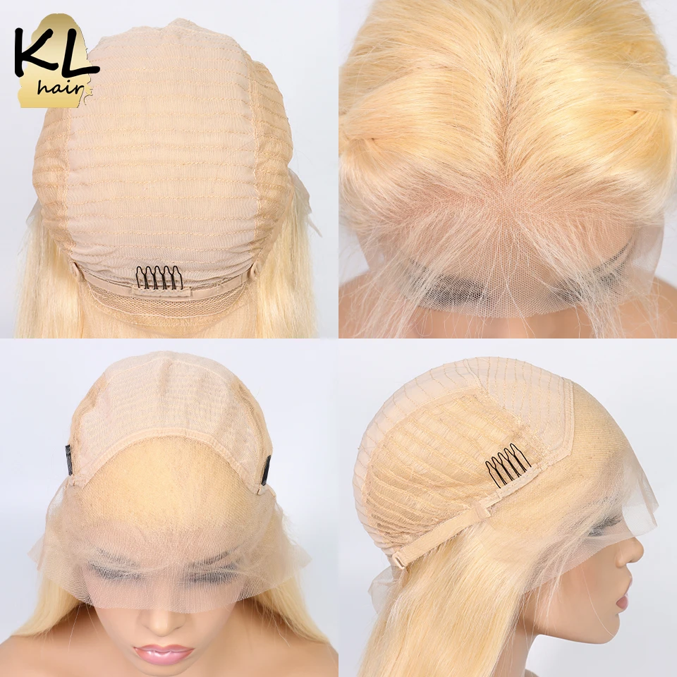 Прямые парики 613 блонд на сетке спереди бразильские волосы Remy парик для женщин 4*4