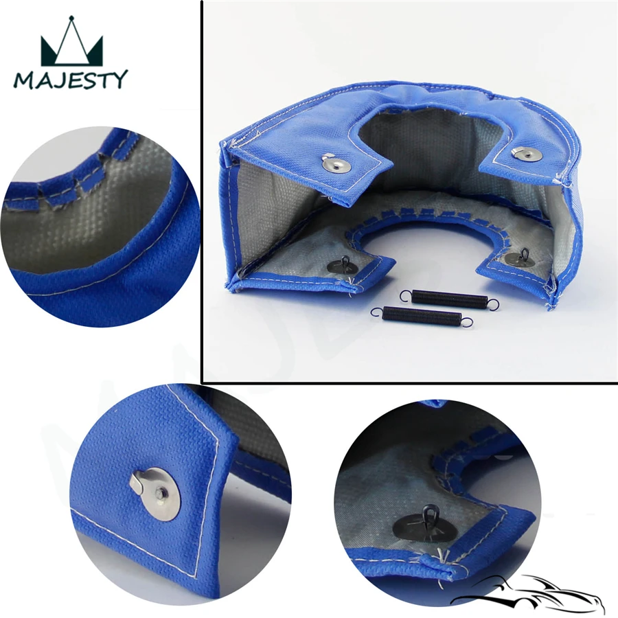 Синий турбо одеяло тепловой щит крышка турбонагнетателя обертывание Fit GT40 GT42 T4 GT55