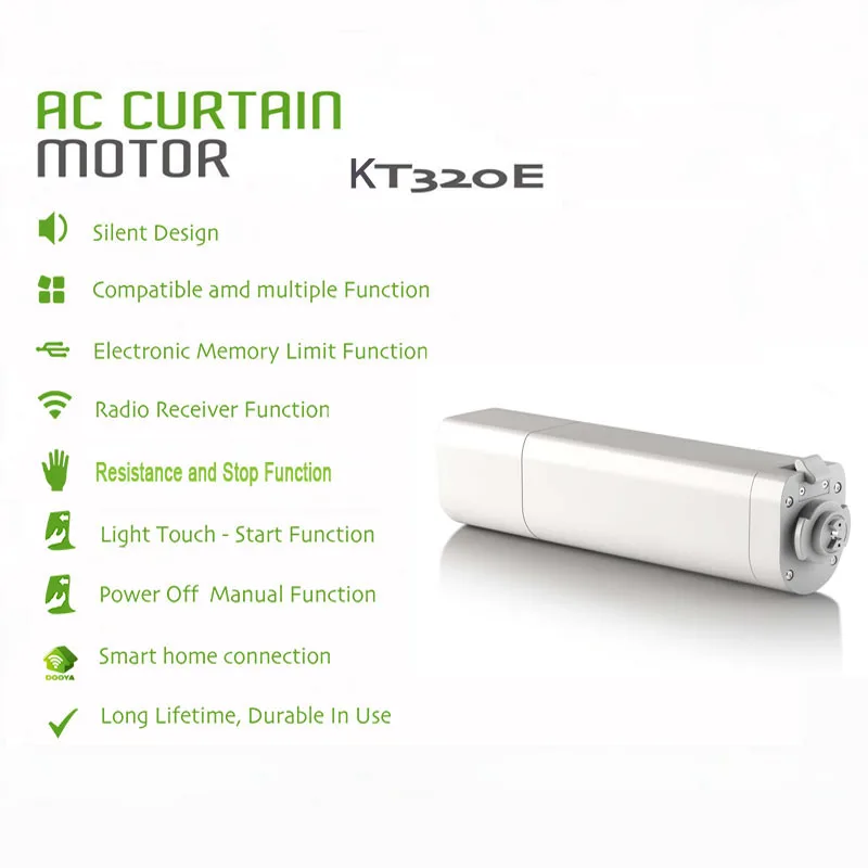 Eruiklink Dooya домашняя Автоматизация Электрический шторный двигатель KT320E-75W + DC2700