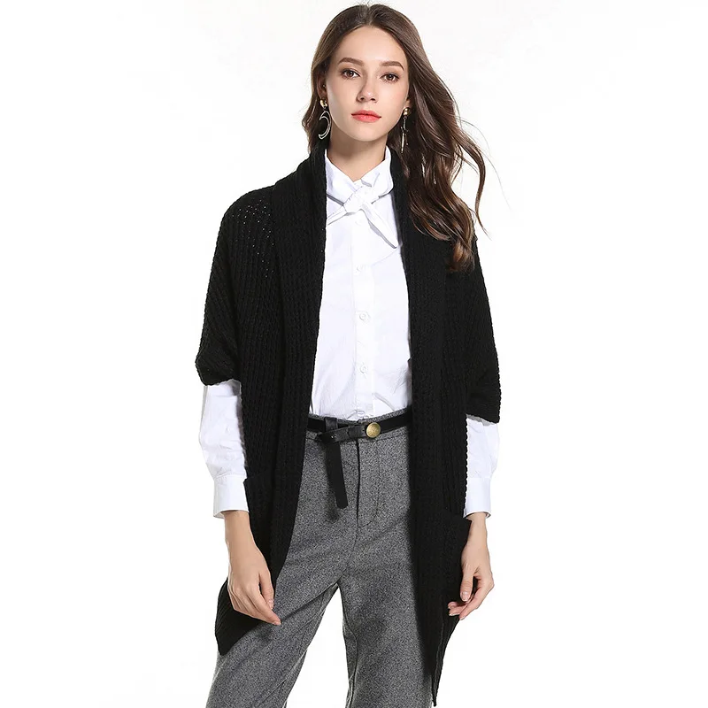Chompas de mujer para el invierno 2019 Fashion Kardigany Women Sweaters Half Batwing Sleeve Asymmetrical Sueter Mujer Invierno | Женская