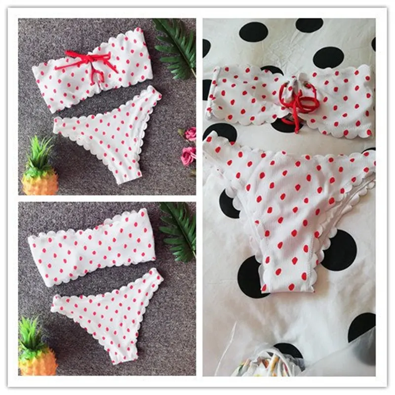 Бикини 2021 сексуальный женский волнистый точечный бюстгальтер пуш-ап с мягкими