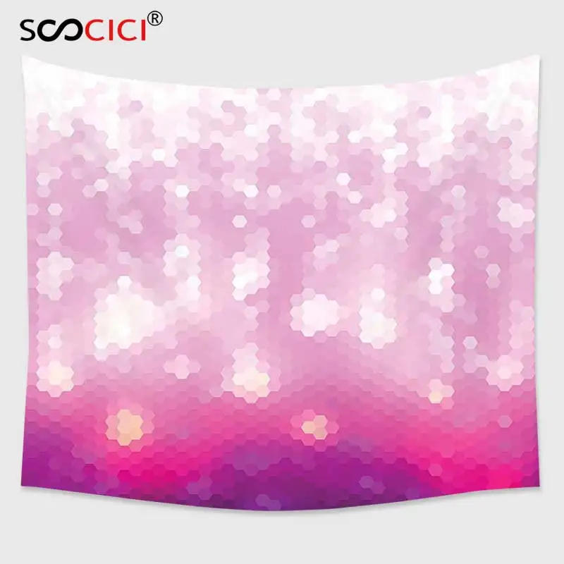 Настенный Гобелен Cutom Magenta Decoration Psychedelic футуристический шестигранный дизайн с