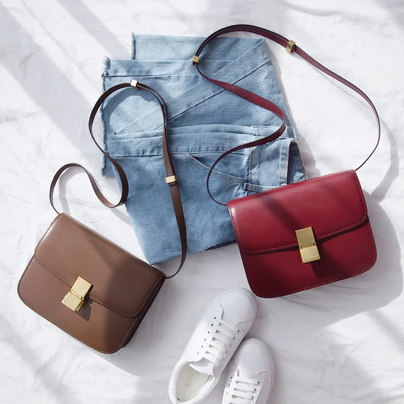 Женская сумка мессенджер VENOF модная простая из спилка через плечо брендовая для