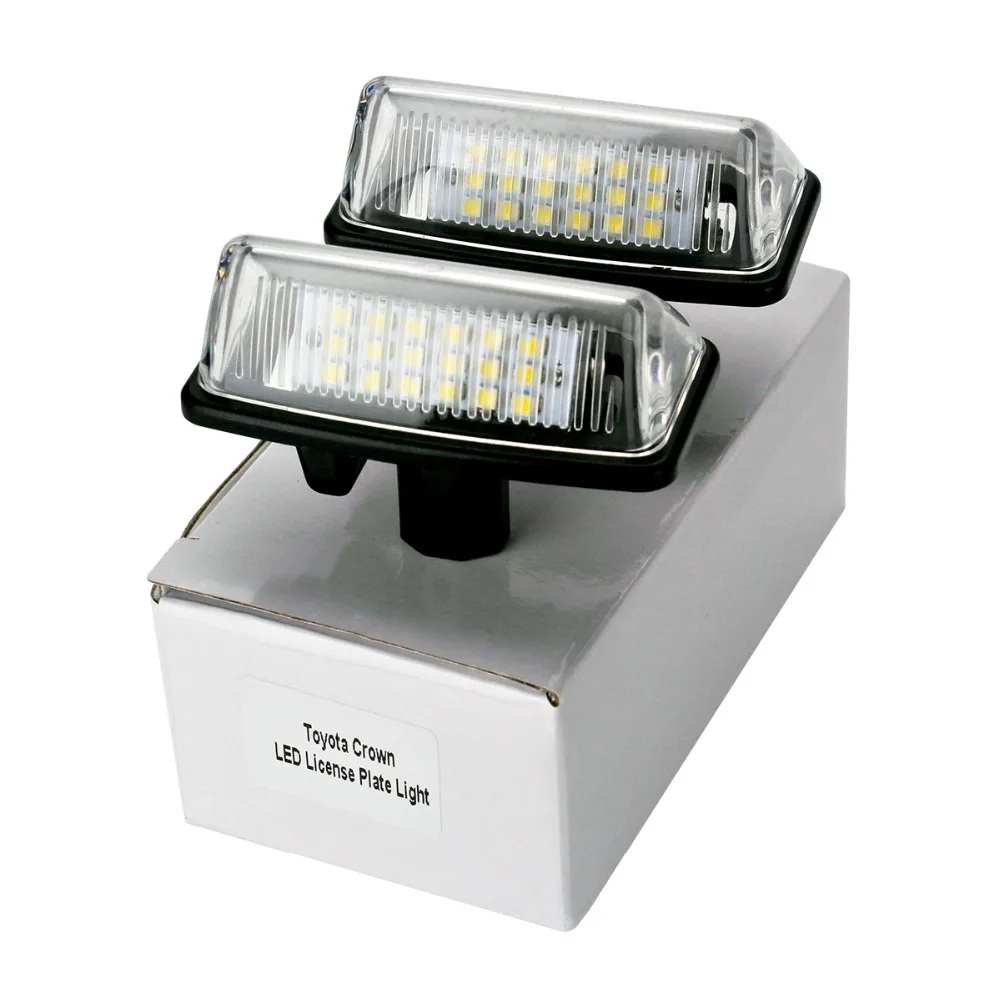 2X SMD3528 автомобильные номерные знаки Светодиодный лампа для подсветки Номерного