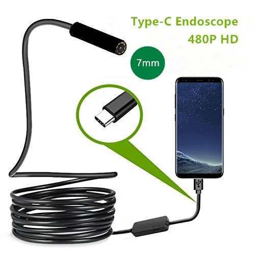 Usb-эндоскоп с объективом Type-C 7 мм 1/3/5 м HD бороскоп для S8 G5/G6/V20 Pixel P9/P10 Oneplus 2/3/3 T