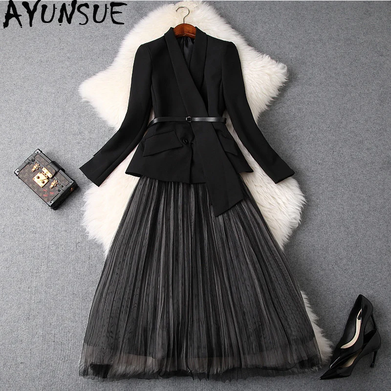 Комплект из двух предметов весенне осеннее платье Женский комплект 2020 корейские