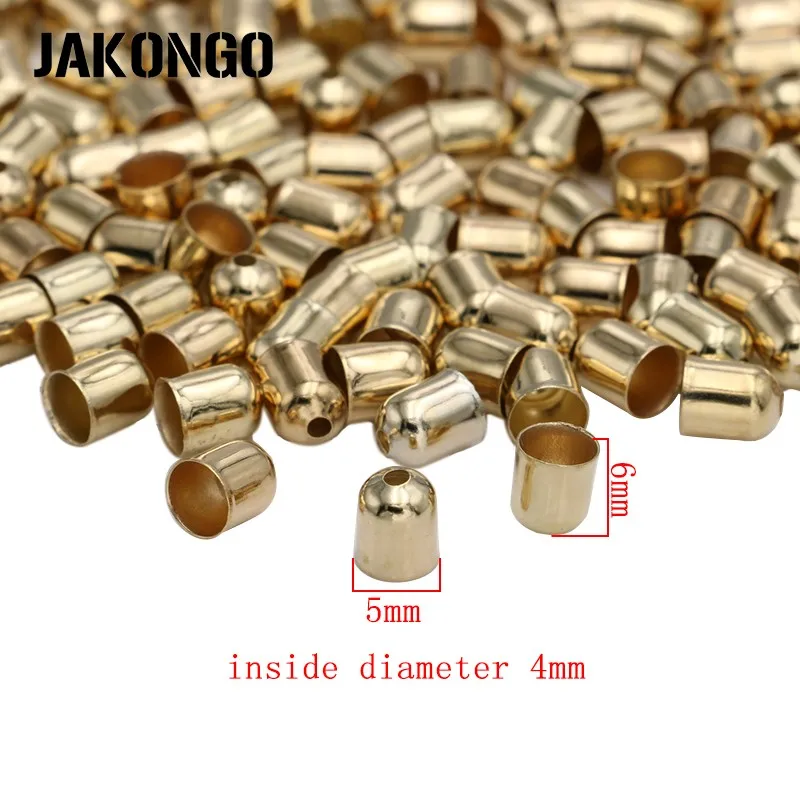 JAKONGO золотой цвет концевые Заглушки для бус Ювелирных изделий DIY кожаный браслет