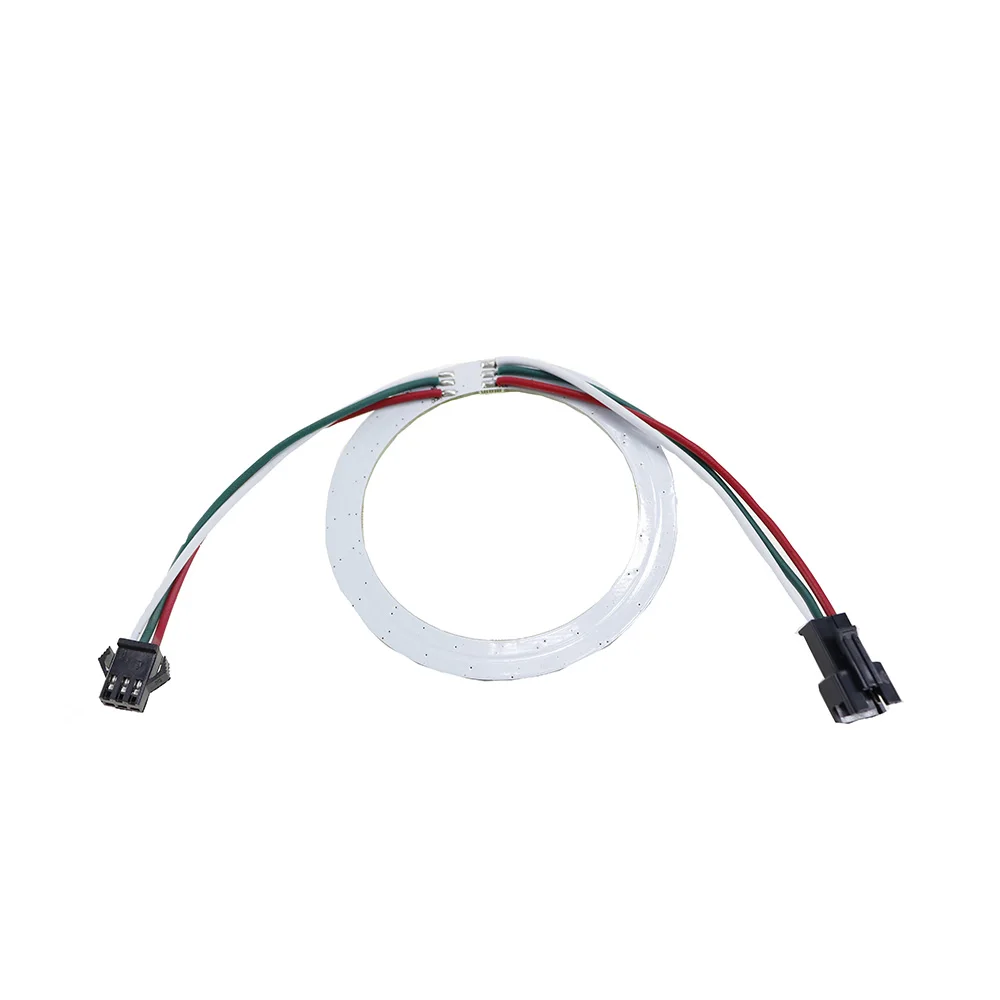 WS2812B модуль 24 бита пиксельное кольцо светодиодный s 5050 цветная(Rgb) Индивидуальный адресуемый КОЛЬЦО круглая Светодиодная лампа световое табло DC5V белый 1 шт