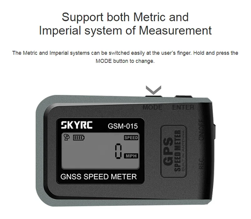 

SKYRC GSM-015 GNSS GPS High Precision GPS Speed Meter for RC FPV Multirotor Quadcopter Airplane Helicopter GPS meter