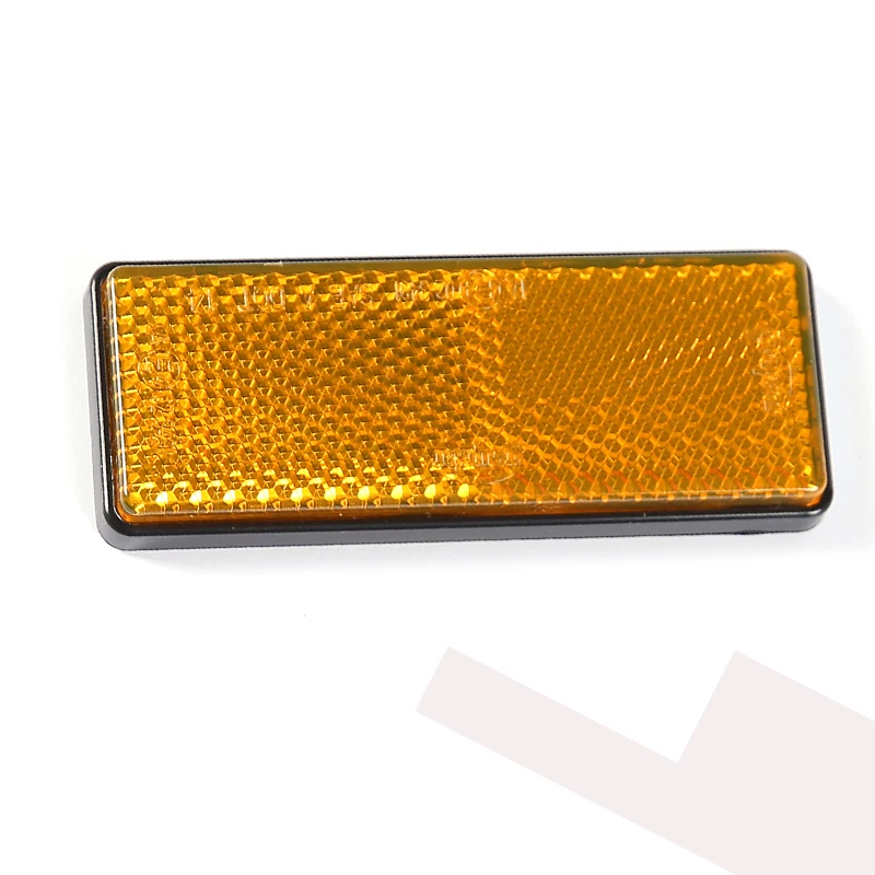 2 шт. янтарной отражающей полоски с самоклеящейся основой ECE Approval прямоугольной формы для прицепа, грузовика, автобуса, дома на колесах, каравана, кемпинга, велосипеда.