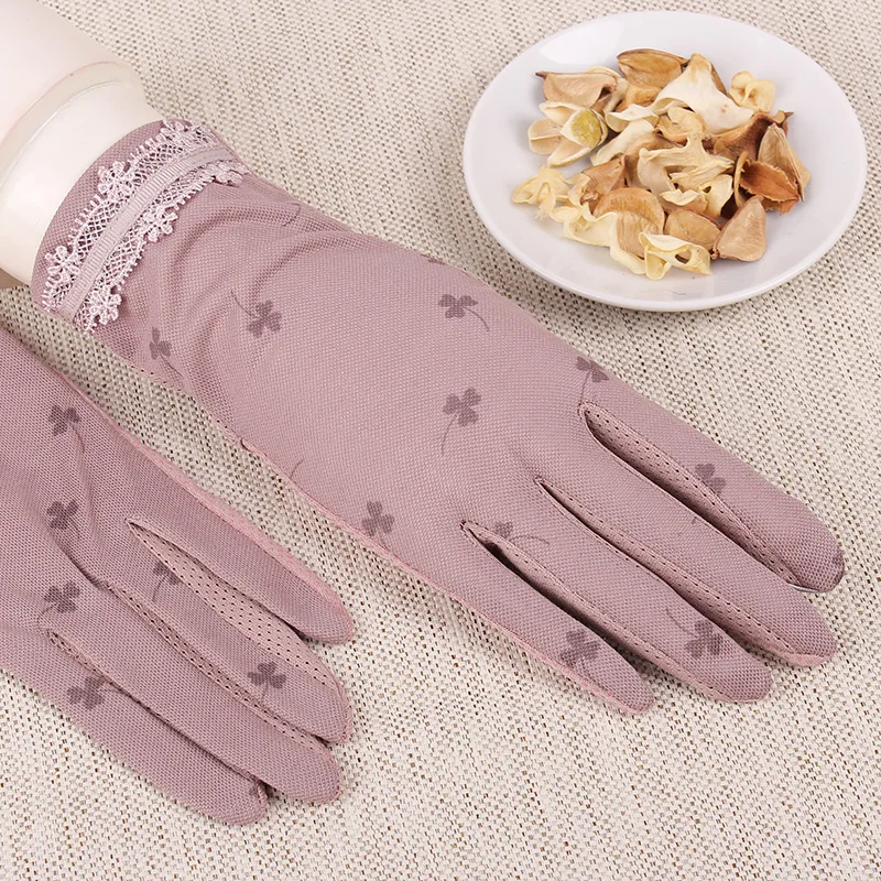 REALBY перчатки с сенсорным экраном женские летние хлопковые солнцезащитные для