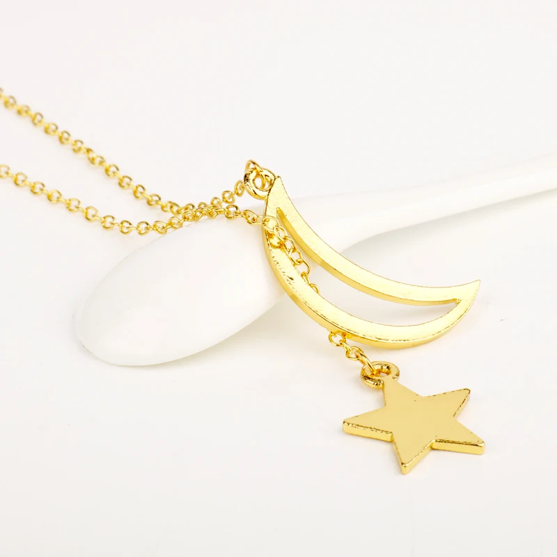 

dongsheng Wholesale 12pcs Popular Stars Moon Choker Necklace Sailor Moon Pendant Necklaces for Women Fashion Jewelry-30