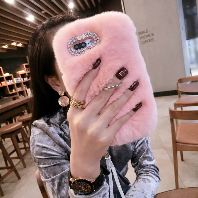 Роскошный чехол для телефона из натурального кроличьего меха ручной работы для Sony Xperia 20 XZ 3 2 XA3 L3 XZPremium. Мягкий и теплый настоящий мех.