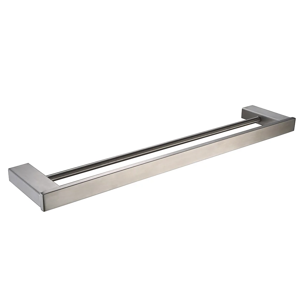 2016 хромированный матовый двойной держатель для полотенец из нержавеющей стали SUS