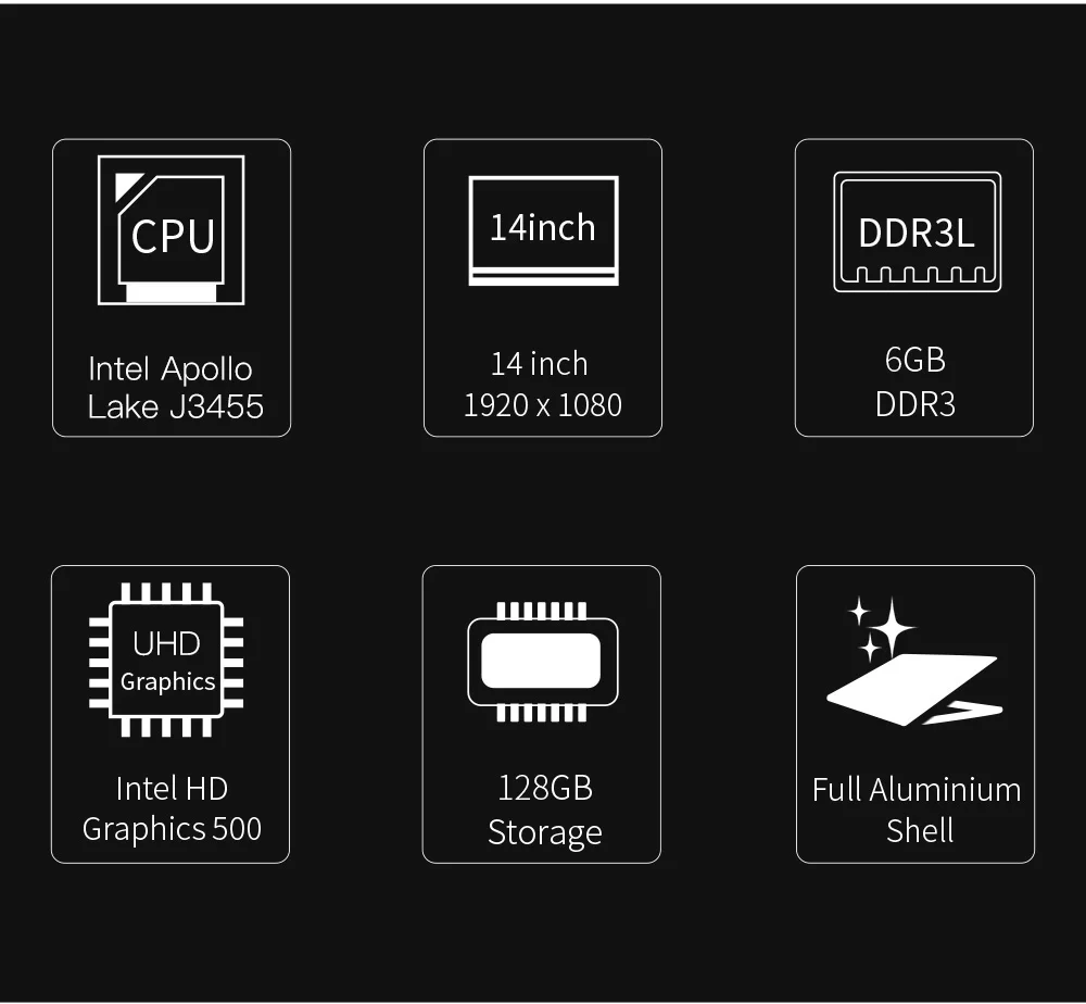 Jumper EZbook X4 ноутбук 14," FHD Windows 10 ноутбук клавиатура с подсветкой Intel Apollo Lake J3455 четырехъядерный процессор 6 ГБ+ 128 Гб SSD 2MP ПК