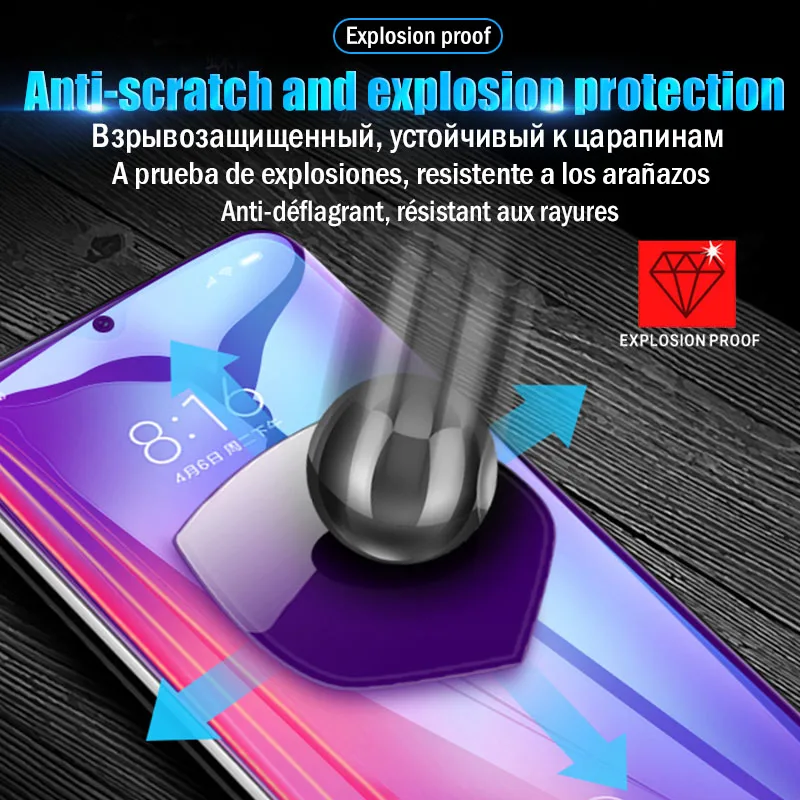 20D изогнутый экран протектор для Xiaomi mi 9 SE mi 8 lite Полное покрытие Гидрогелевая пленка для Xiao mi 9T A2 mi x 3 2s 2 A1 анти-синий светильник