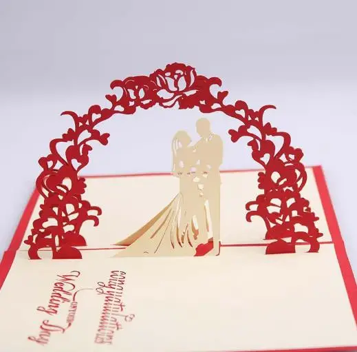 (Набор из 10) украшения mariage Декупаж открытки 3 D всплывающие карты Благодарю вас