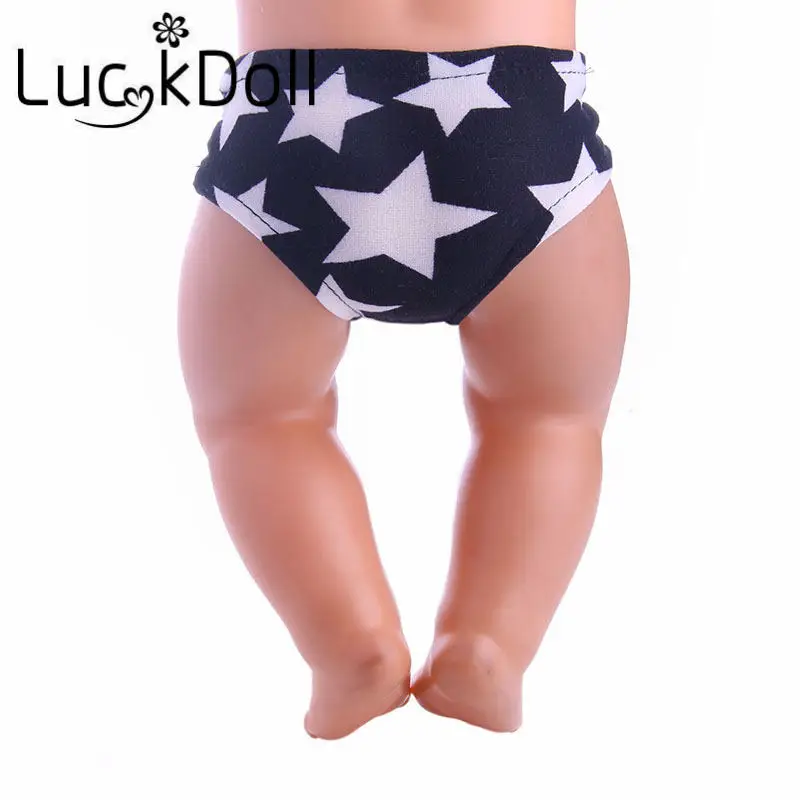 Нижнее белье с различными принтами LUCKDOLL подходит для куклы 18 дюймов или 43 см