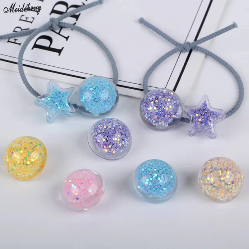 

Fashion Kids DIY Jewelry Star Beads East Gate Flash Coated Accessory Colored Onion Powder Semi Circular DIY Headrope Accessory