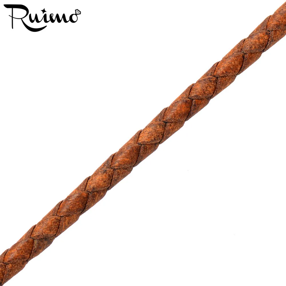 Шнур из натуральной кожи в винтажном стиле 3 мм | Украшения и аксессуары