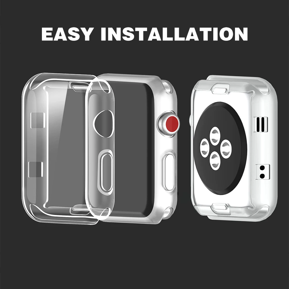 Чехол Hoomall ProBefit для Apple Watch 4 3 2 1 38 мм 42 360 встроенный прозрачный защитный чехол из