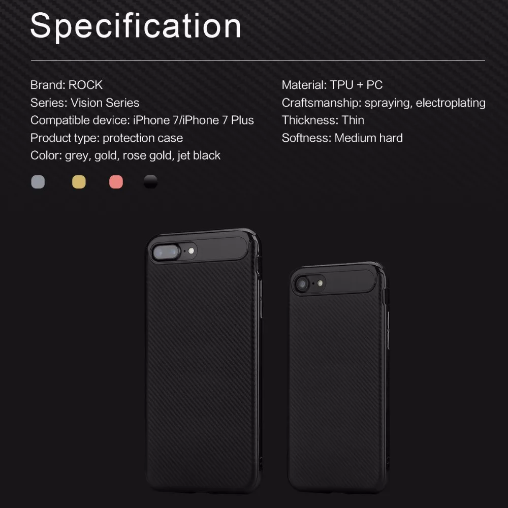 Чехол ROCK Vision для iPhone 7 7 plus, защитный чехол для iPhone7 7 plus